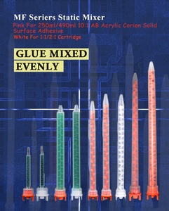 MFQX08.7-24T tĩnh Mixer tip f 490ml keo Quadro trộn vòi phun AB 10:1 trộn lời khuyên cho Acrylic corian bề mặt rắn dính - Product Image 4