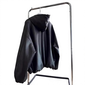 Blouson de motard vintage pour femme en cuir PU, mouton, à capuche, coupe-vent, respirant, fermeture éclair, toutes saisons - Product Image 3