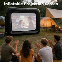 Écran de projection gonflable pliable imperméable pour l'extérieur, léger et multifonctionnel pour le camping et la randonnée