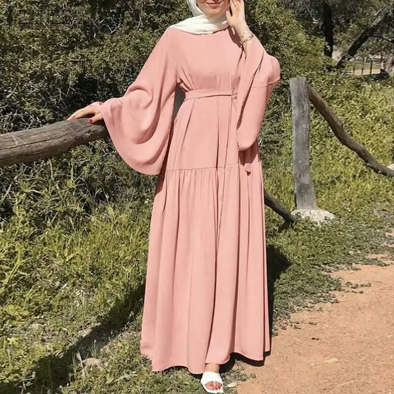 Loriya moda abbigliamento islamico felpa con cappuccio Ramadan Abaya abito lungo da preghiera musulmano sciarpa tinta unita sciolto Jilbab