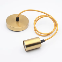 E26 E27 plastique fer suspension douille métal avec câble textile