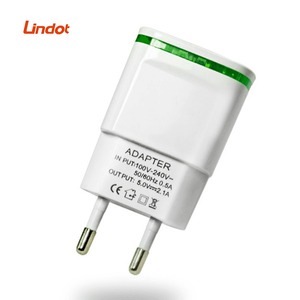 Tốt nhất người bán 5V 1A 2.1A kép USB cổng điện thoại di động chargeur tường cắm USB du lịch Power Adapter du lịch Adapter nhanh EU sạc - Product Image 1
