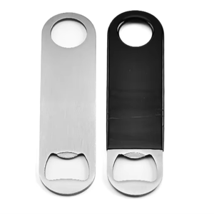 Ouvre-bouteille personnalisé gravé au laser, imprimé double face, ouvre-bouteille à tête plate en acier inoxydable, ouvre-bouteille en métal pour bière - Product Image 1