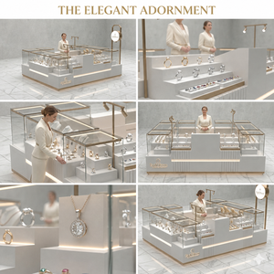 Vitrine à bijoux personnalisée, écologique, étanche et durable, avec éclairage LED, conception clé en main pour les magasins de bijoux B2B, installation incluse - Product Image 4