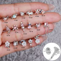 ZUOLA Vente en gros Bijoux de piercing personnalisés en titane plaqué or 18 carats avec zircone cubique 5A, boucles d'oreilles clous hypoallergéniques pour cartilage d'oreille, labret et lèvre