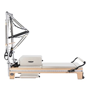 Reformer de Pilates Commercial avec Tour Demi-<span class=keywords><strong>Trapeze</strong></span> et Système <span class=keywords><strong>Trapeze</strong></span> Complet, Lit de Pilates Ajustable pour Entraînement de Force du Corps Entier, Portable en Bois - Product Image 5