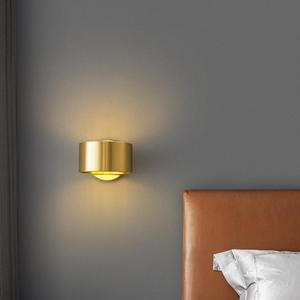 Lámpara de Pared de Estilo Nórdico Totalmente en Cobre para Dormitorio, Luz LED Moderna de Lujo, Diseño Minimalista para Hotel, Villa, Pasillo, Sala de Estar - Product Image 6