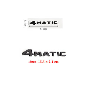 Autocollants de logo de voiture Chrome 4MATIC en gros pour <span class=keywords><strong>Mercedes</strong></span> C63 C200L, emblèmes de coffre arrière, nouveaux badges de coffre arrière 3D ABS <span class=keywords><strong>noir</strong></span> brillant - Product Image 6
