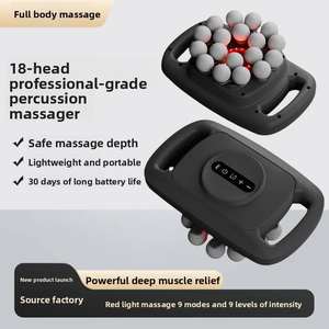 Bestseller Handheld 6 18 Köpfe Deep Tissue <span class=keywords><strong>Massage</strong></span> pistole 9 Modi Bürsten motor 2000mAh Batterie 4-6H Runtime Body Gun - Product Image 4