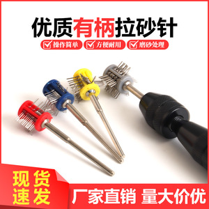 <b>Abrasive</b> Cleaning Brush With Handle For Burnishing Metal Surface Treatment <b>Tool</b> - Product Image 4