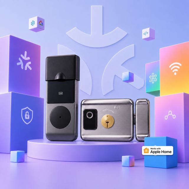 JINK Lock H4 Smart Fingerprint Apartment Door Lock Matter WiFi Automatic Password Security Lock