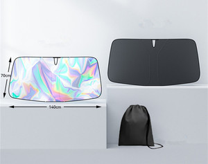 Universal 145x80cm Auto Frontscheibe Windschutz scheibe Sonnenschutz Bunte Wärme isolierung Auto Sonnenschutz Sonnenschutz - Product Image 5