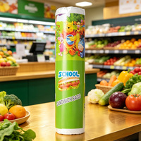 Herbruikbare, transparante voedselbewaarzakken van plastic, rolfolie voor fruit en groentenverpakkingen