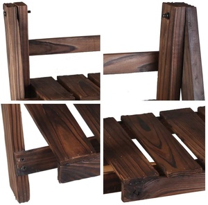 Ngoài trời Vườn 3-Tier thang Flower Rack hiển thị Kệ tre nhà máy bằng gỗ Kệ cho gia vị sử dụng - Product Image 5