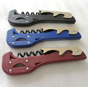 Sacacorchos Doble Articulado Ecológico para <span class=keywords><strong>Vino</strong></span> <span class=keywords><strong>Tinto</strong></span> con Cortador de Papel de Aluminio de 4 Ruedas, Accesorios de Bar - Product Image 3