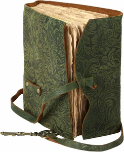 Best Quality Vintage Green Embossed Leather Journal Handmade <b>Diary</b> with Antique Key for Writing & Gifting - Product Image 3