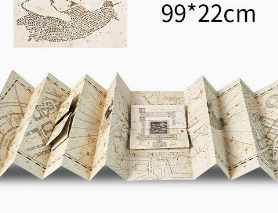 Mappa di <span class=keywords><strong>Harry</strong></span> <span class=keywords><strong>Potter</strong></span> Autentica per Cosplay, Accessori per Caccia al Tesoro di Hogwarts - Product Image 4