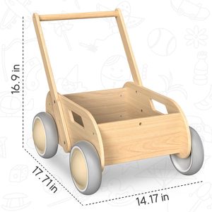 Porteur bébé pliable 4-en-1 en bois, style voiture, Montessori, pour garçons, en promotion - Product Image 3