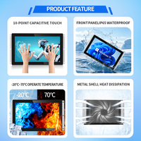 Monitor de Pantalla Táctil TFT de Marco Abierto Compatible con Sistemas Operativos Windows, Android y Linux, Panel Industrial Integrado Resistente al Agua