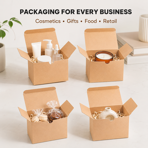 Custom Printed Kraft Paper Box Foldable Tuck End Carton Box Kraft Paper <b>Gift</b> Boxes For Handmade Soap Candle <b>Small</b> Item Packaging - Product Image 3