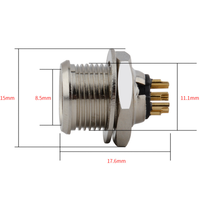 Nouveau produit en gros : mini connecteur XLR plaqué or, fiche mâle 5 broches et prise femelle 5 broches