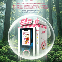 Distributeur automatique de crème glacée intelligent, entièrement automatique, robotisé, multi-saveurs, personnalisable pour les lieux publics