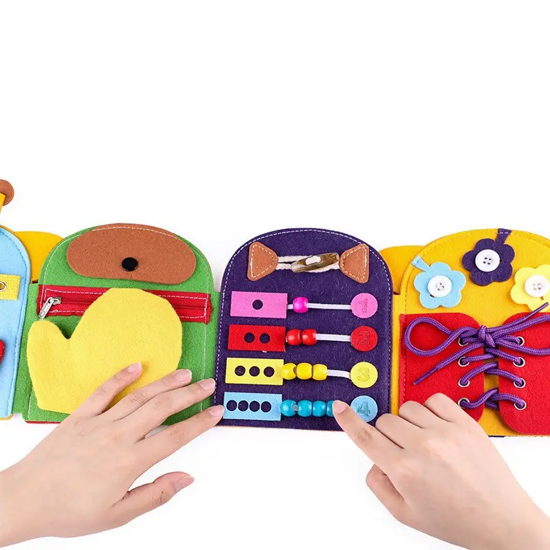 New style Early Learning Book Toddler Foldable Board Felt Activity Busy Books