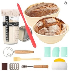 Kit de 12 Piezas para Fermentación de Pan, Recipiente de 34 oz para Fermentación de Pan, Termómetro, Juego de Cuchillas para Cortar Masa - Product Image 1