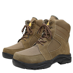 Bottes de neige en cuir doublées de laine pour homme, talon moyen, chaudes pour l'extérieur, kaki noir - Product Image 5