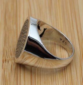 Кольцо из нержавеющей стали 316l, мусульманское кольцо 99 Name of Allah, мужское кольцо ручной работы, турецкое пуфик ручной работы, оптовая продажа ювелирных изделий ручной работы - Product Image 4