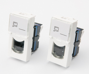 Zhefan 45*22.5 UTP Cat6 Legrand loại <span class=keywords><strong>RJ45</strong></span> mặt tấm Cat6 <span class=keywords><strong>RJ45</strong></span> kết nối toolless Keystone <span class=keywords><strong>jack</strong></span> - Product Image 3