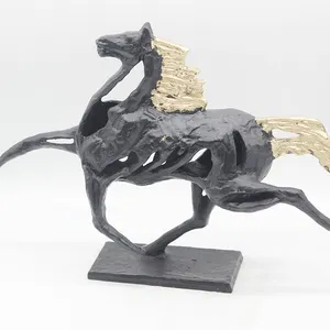 Atacado bronze fundido ferro fundido artesanato, artes e artesanatos, cavalo, ornamentos de animal, decorações para casa