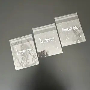 Embalagem plástica transparente OPP saco bopp saco de celofane com cola autoadesiva