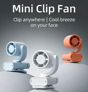 พัดลมตั้งโต๊ะแบบหนีบ ชาร์จผ่าน USB 180 °   แกนหมุนแนวนอน 90 องศา °   พัดลมระบายความร้อนขนาดเล็กแบบพกพา ปรับมุมเอียงได้ในแนวตั้ง - Product Image 1