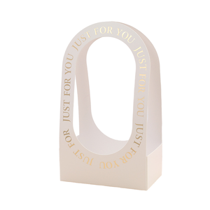 Eco-Friendly Folding <strong>Flower</strong> Basket Hand-Held Recycled Material Hollowed-Out Rigid <strong>Box</strong> Floral Paperboard Basket - Product Image 6