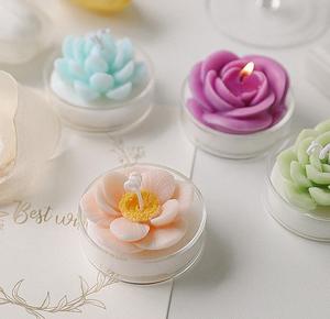 Velas Aromáticas de <span class=keywords><strong>Cera</strong></span> de Soja al por Mayor, Mini Regalos de Cumpleaños, Flores Suculentas de Lujo, Sin Etiqueta, Velas Novedosas para Decoración del Hogar y la Oficina - Product Image 4