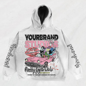 เสื้อฮู้ดพิมพ์ลาย Yourbrand Studios Pretty Girls Club แบบยูนิเซ็กส์ สไตล์ลำลอง ลายการ์ตูน สำหรับฤดูใบไม้ร่วง สตรีทแวร์ ผ้าเฟรนช์เทอร์รี่ - Product Image 2