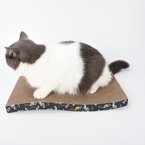 Rascador para Gatos 46.5x23x12cm, Diseño de Ondas, Patrón Figurativo, Resistente al Desgaste, Cartón Corrugado Grueso, Juguete para Mascotas - Product Image 2