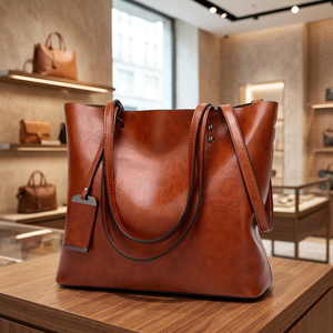 Sac à main pour femme en cuir véritable fait main, fermeture à glissière, imperméable, léger, antivol, idéal pour la Saint-Valentin - Product Image 5