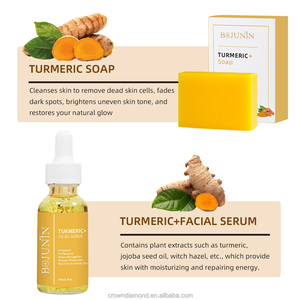 <span class=keywords><strong>Meilleur</strong></span> kit de soin du <span class=keywords><strong>visage</strong></span> à base de plantes hydratant à la vitamine C éclaircissant réparateur blanchissant <span class=keywords><strong>anti</strong></span>-<span class=keywords><strong>âge</strong></span> <span class=keywords><strong>anti</strong></span>-acné au curcuma - Product Image 3