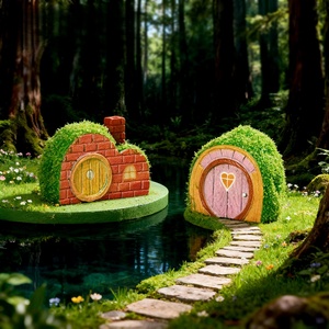 Adornos de Paisajes en Miniatura, Casas de Musgo Estilo Caricatura, Casitas para Jardinería, Accesorios para Plantas en Maceta, Adornos de Mesa - Product Image 4