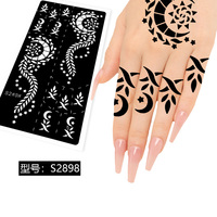 Pochoirs de tatouage temporaire simple OEM en gros pour femmes, pochoirs de peinture corporelle motif lune, modèles d'autocollants de tatouage corporel imperméables