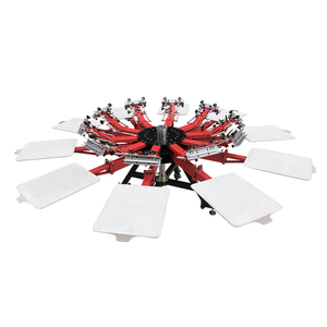 Top bán hàng may mặc 10 màu 10 trạm T-Shirt in lụa Màn hình máy xông lên nhiệm vụ cho dệt vải in ấn - Product Image 1