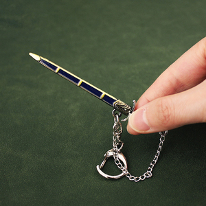 Mini spada portachiavi per ghiaccio e fuoco gioco in lega modello GTR20 metallo in lega <span class=keywords><strong>di</strong></span> zinco portachiavi con guaina per troni - Product Image 4