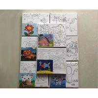 Peinture sur toile vierge Offre Spéciale pour enfants bricolage peinture par numéro enfants étudiants 8 pouces par 8 pouces avec cadre kit de peinture pop art