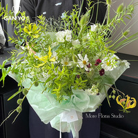 Papier d'emballage floral de luxe imperméable en PE texturé pour bouquets DIY, fleuristes, décoration de mariage et emballage cadeau