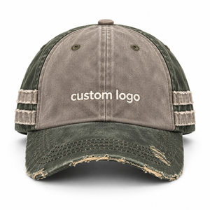 Casquette de baseball vintage en coton lavé à 6 panneaux, ajustable, avec logo brodé, style snapback - Product Image 1