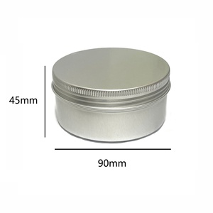 Boîte ronde filetée en aluminium de 250 ml pour baume, cire capillaire, maquillage – Emballage de rangement en métal - Product Image 2
