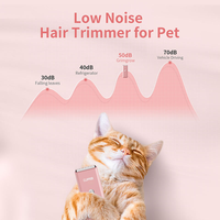 Kit de toilettage professionnel pour chats - Tondeuse pour chiens à poils épais/riches, tondeuse pour chats étanche, kit de toilettage, ensemble de coupe-ongles pour animaux de compagnie
