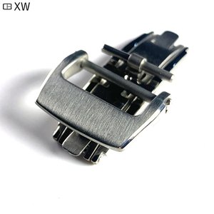 Fermoir papillon en acier inoxydable massif Xiongwei pour <span class=keywords><strong>bracelet</strong></span> de <span class=keywords><strong>montre</strong></span> en <span class=keywords><strong>cuir</strong></span> 18 mm 20 mm 22 mm, <span class=keywords><strong>boucle</strong></span> pliante de remplacement - Product Image 2